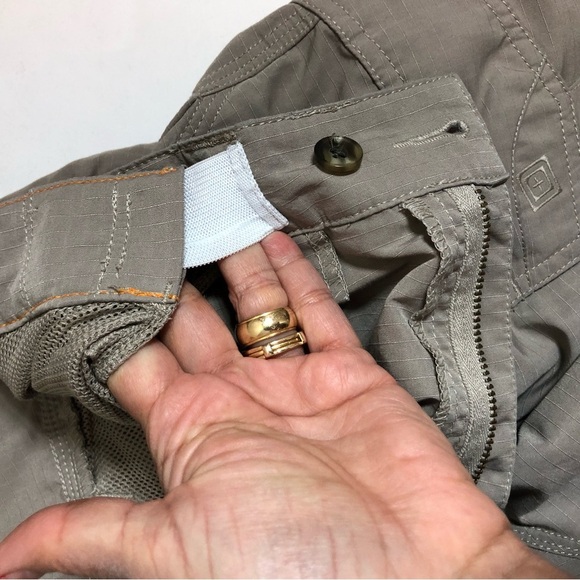 5.11 Tactical Men's Fast-Tac Khaki Lightweight Straight Leg Cargo Pants 34 X 30 - Picture 9 of 16